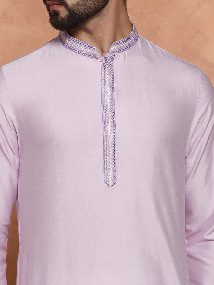 Men Lavender Kurta Set