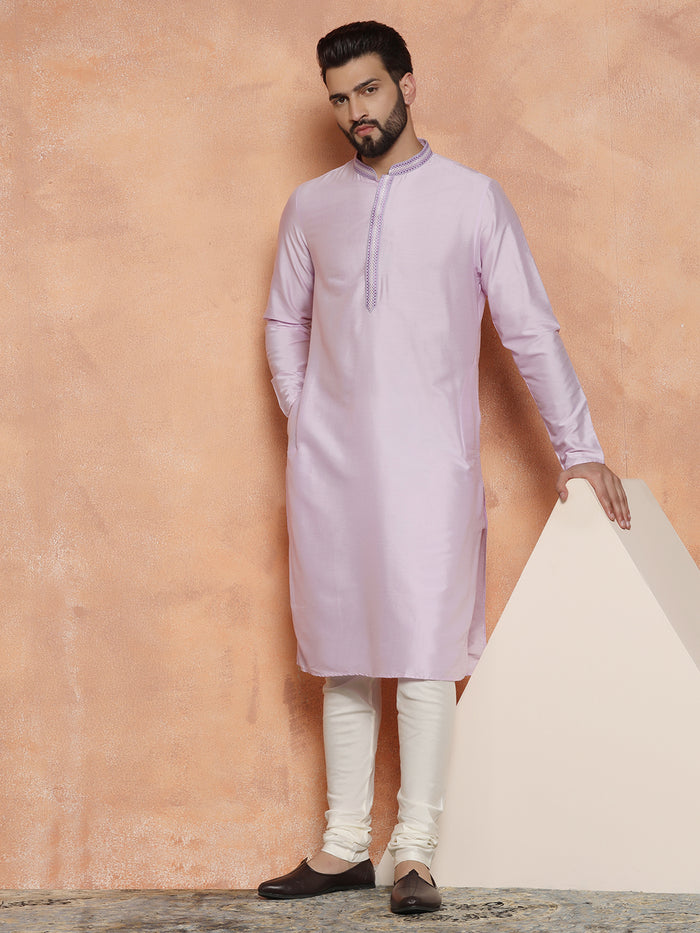 Men Lavender Kurta Set