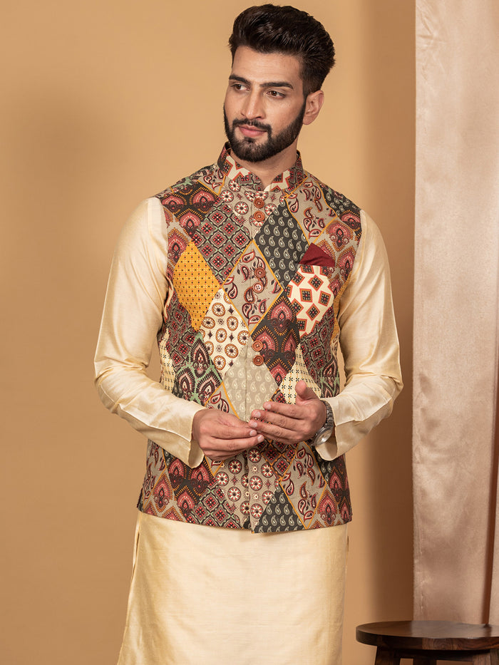 Men Multi Coloured Printed Jacket