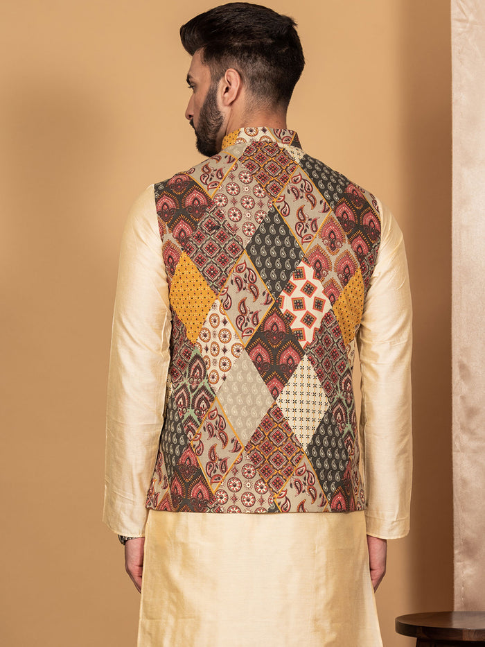 Men Multi Coloured Printed Jacket