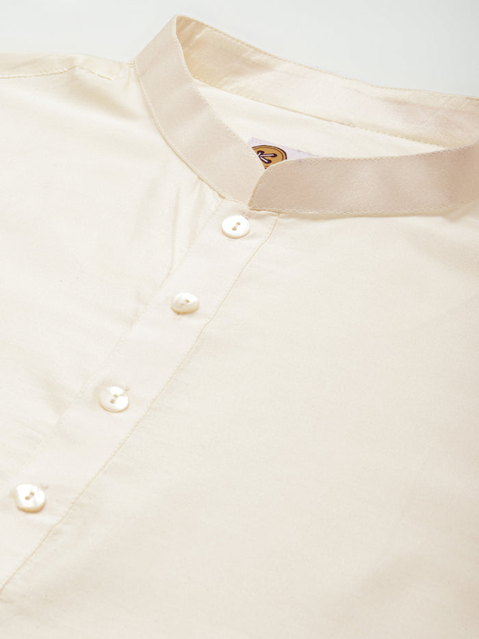 Men White kurta jacket set