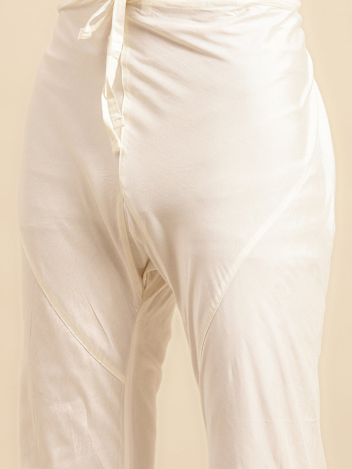 Men White kurta jacket set