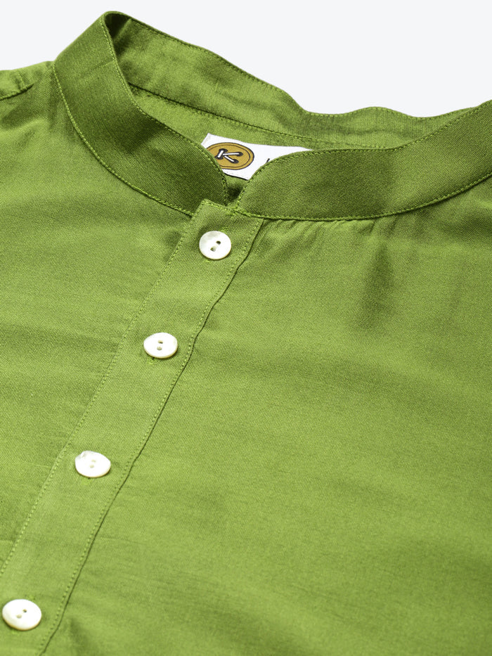 Men's Gold Indowestern Set With Kurta and Churidar