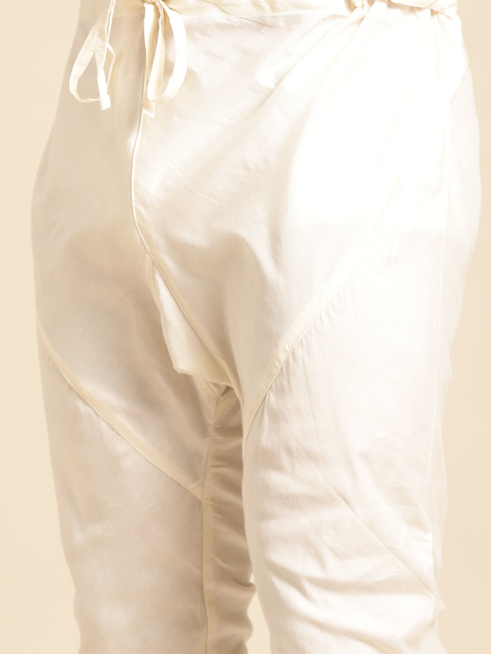 Men's Gold Indowestern Set With Kurta and Churidar