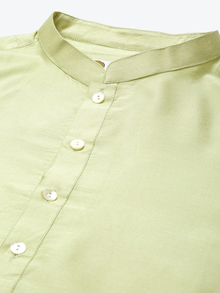 Men's Gold Indowestern Set With Kurta and Dhoti