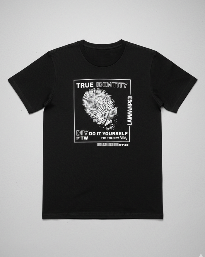 MEN'S GRAPHIC RELAXED FIT T-SHIRT-BLACK