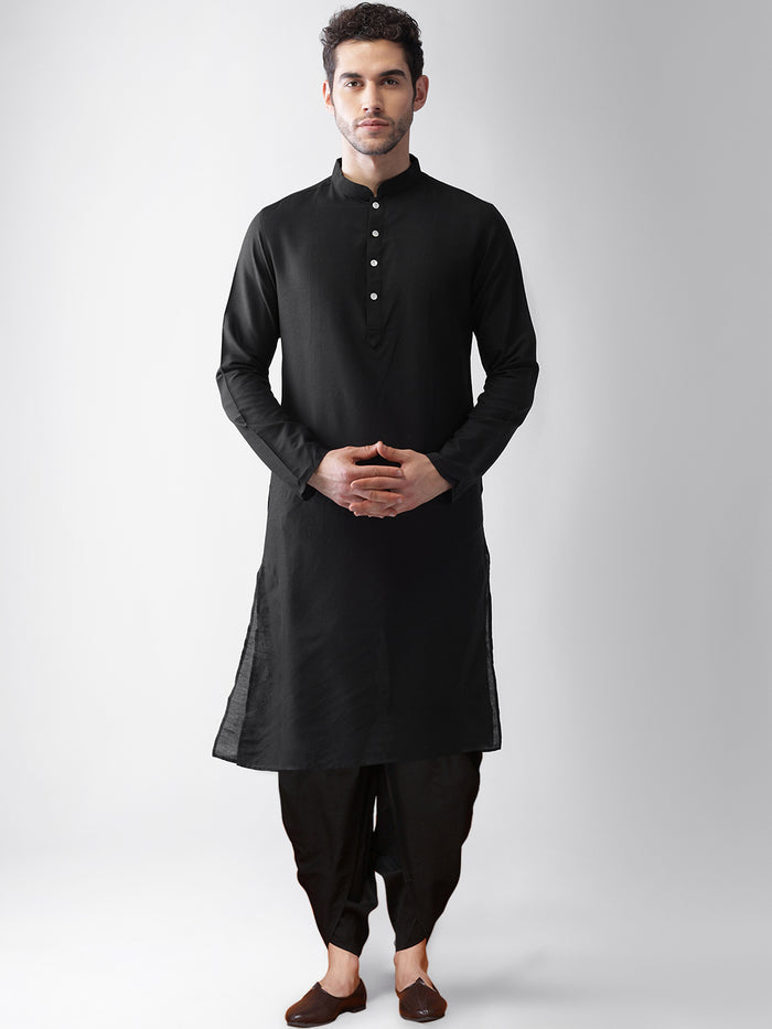 Men's Grey Kurta Jacket Dhoti Set
