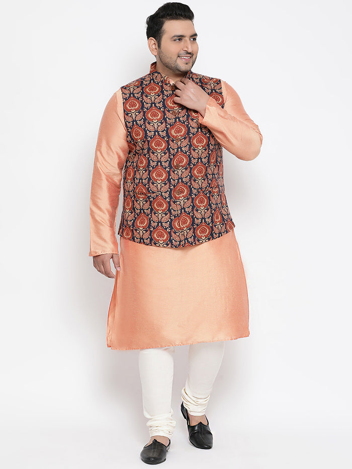 Men's Multi Kurta Churidar Jacket Set