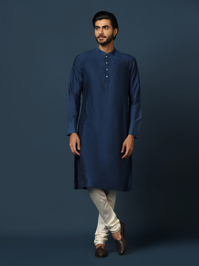 Men's Multicolored Kurta Jacket Churidar Set