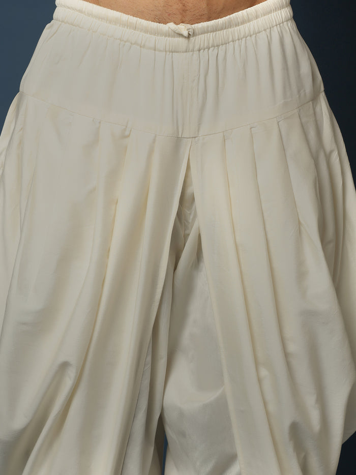Men's Multicolored Kurta Jacket Dhoti Set