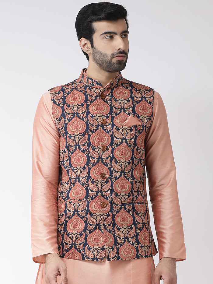 Men's Navy Blue Nehru Jacket
