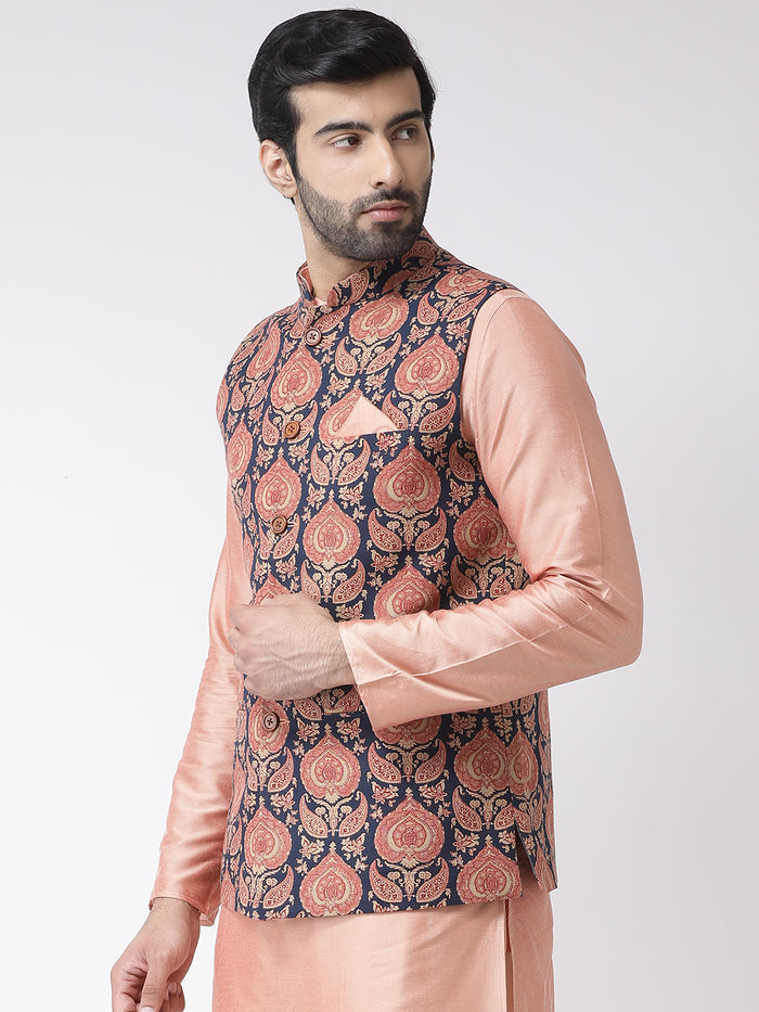 Men's Navy Blue Nehru Jacket