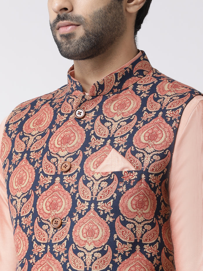 Men's Navy Blue Nehru Jacket
