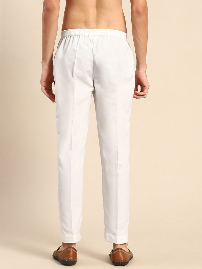 Men's White  Trouser