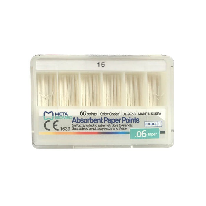 META Absorbent Paper Point 06 taper 15#，60pk