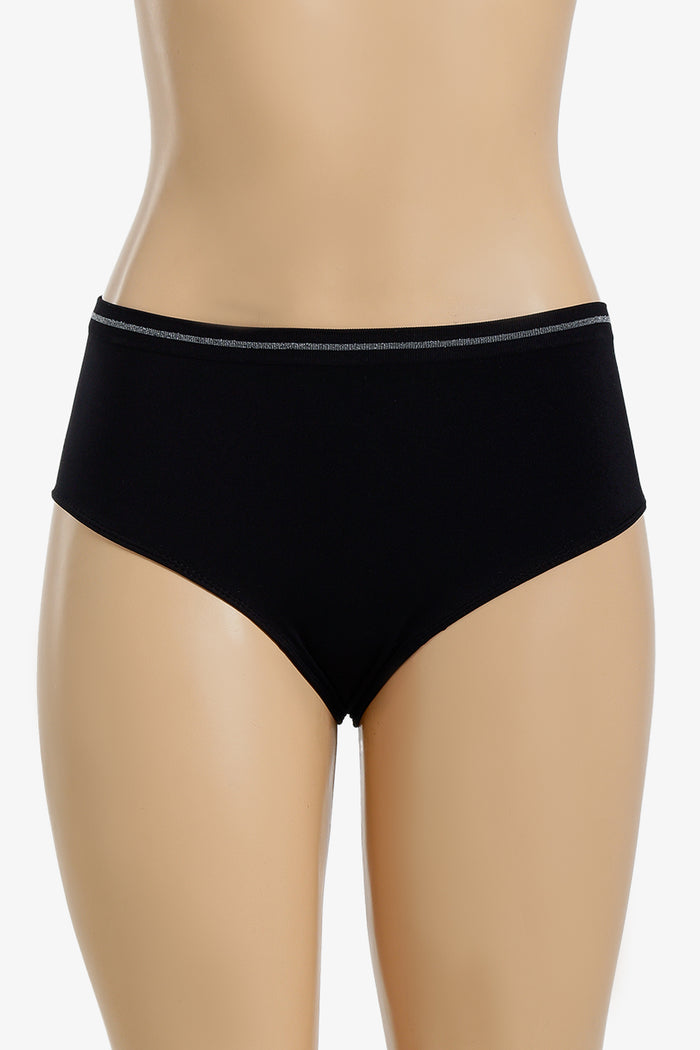 Metallic-Trim Brief Panty