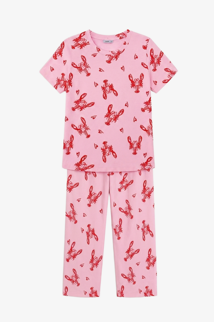 Micro Lobster Print Pyjama Set
