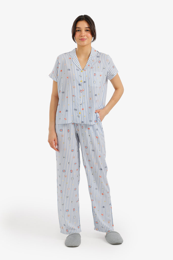 Mini Print Pyjama Set