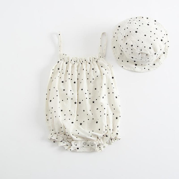 Mini-Stars Strappy Romper & Hat Set Yo Baby India