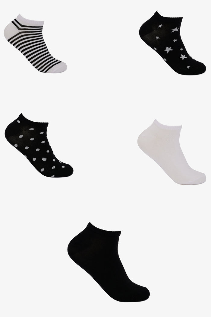 Mixed Ankle Socks - 5 Pairs