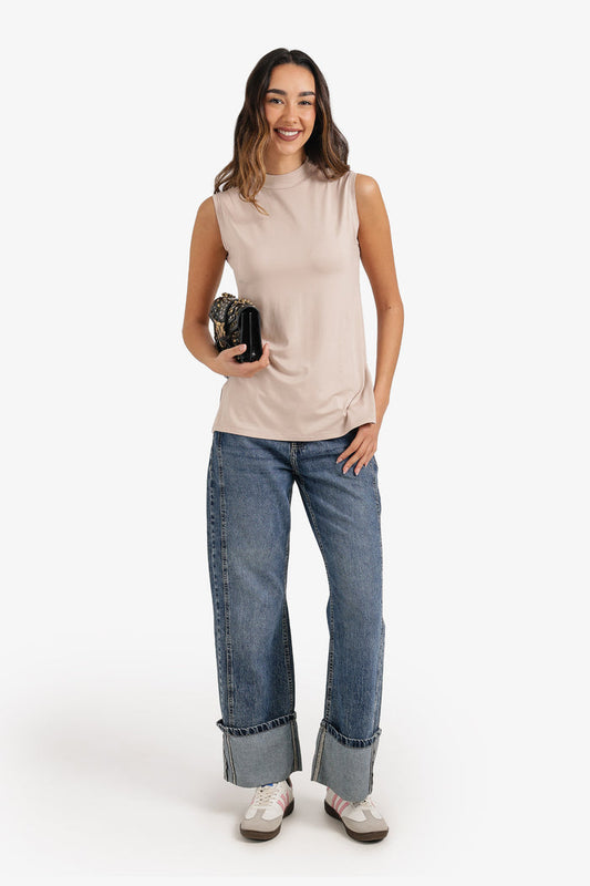 Mock-Neck T-Shirt