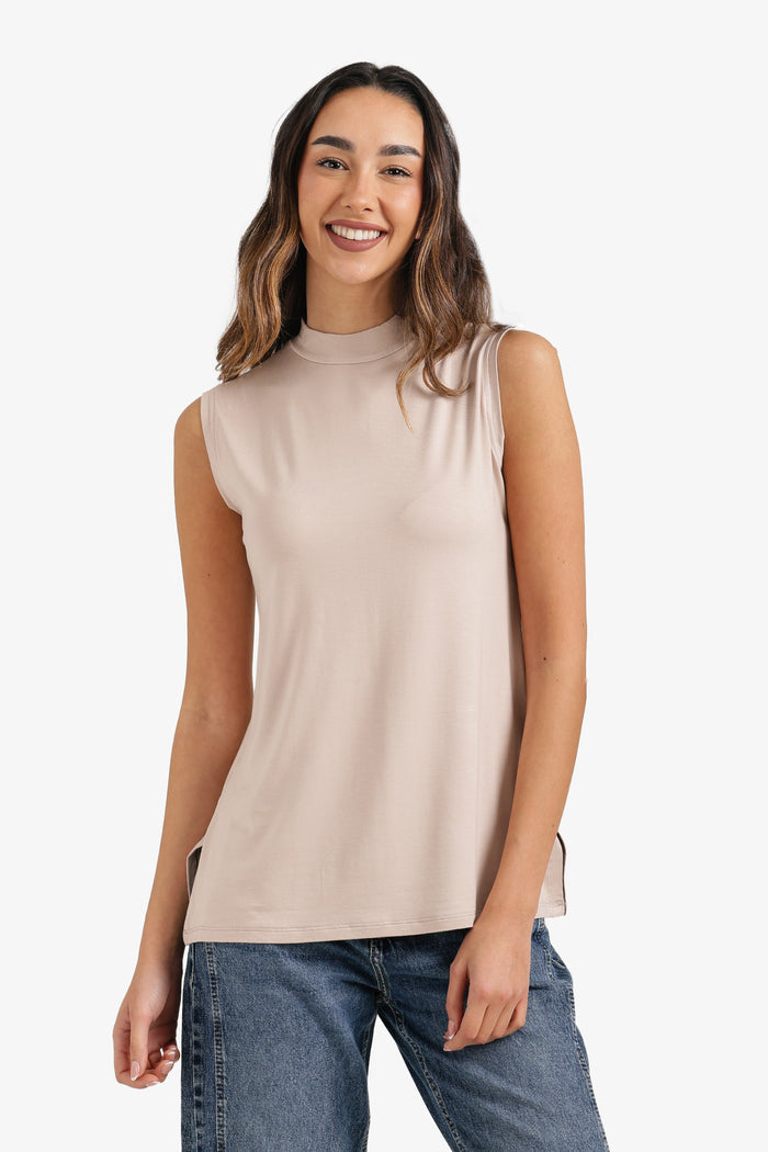 Mock-Neck T-Shirt