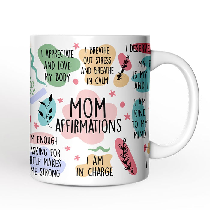 Mom Affirmations Personalized Mug, Mother Gift With Custom Name Personalized Ceramic Mug OrnamentallyYou 12oz Mug Non-Custom