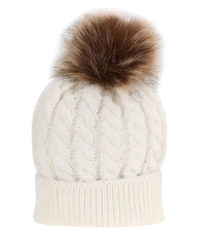 Mommy & Me Wool & Faux Fur Beanie - Set of 2 Yo Baby India