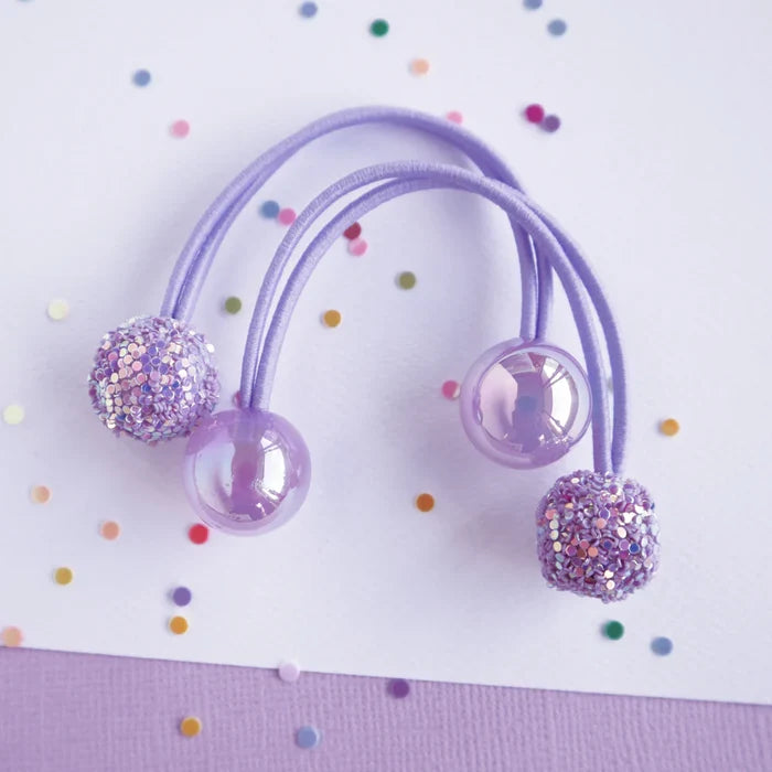 Mon Coco Sparkle Gem Hair Bobbles - Mauve
