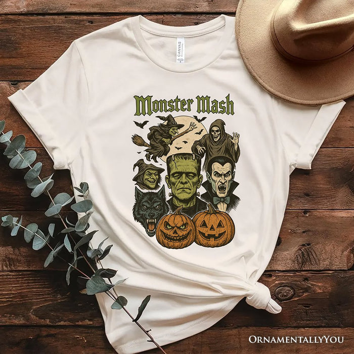 Monster Mash Classic T-Shirt, Halloween Monsters Tee for The Spooky Season T-Shirts OrnamentallyYou Natural XS