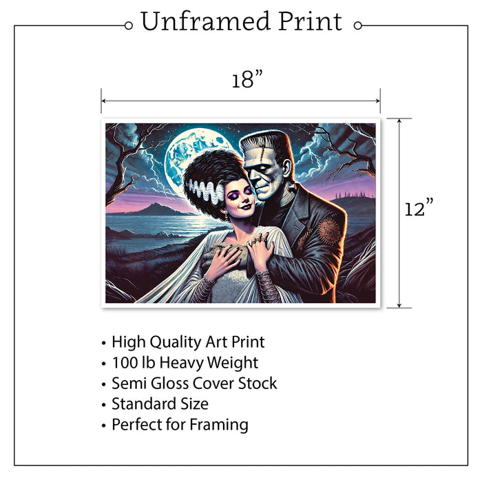 Moonlight Love  Monsters Art Print