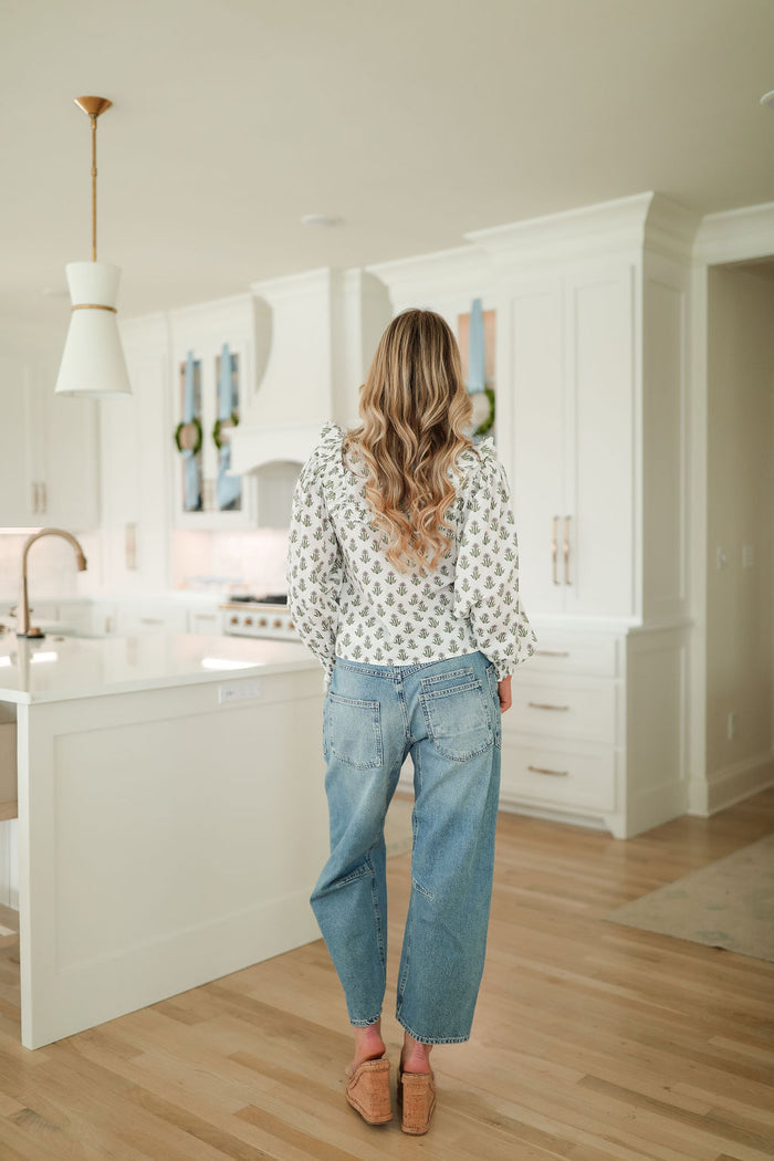 Moxie Low Slung Pull On Jean - Truest Blue - FREE PEOPLE