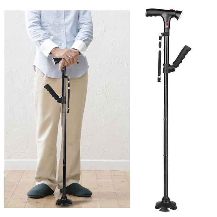 Multi-Functional Foldable LED Walking Cane