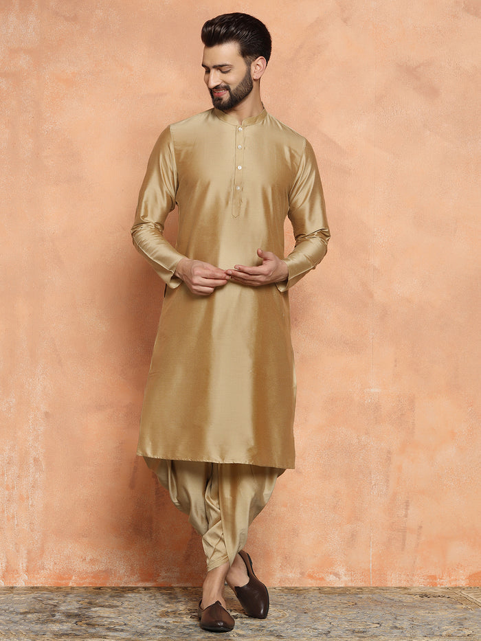 Multicolor Jacket Kurta Dhoti Set