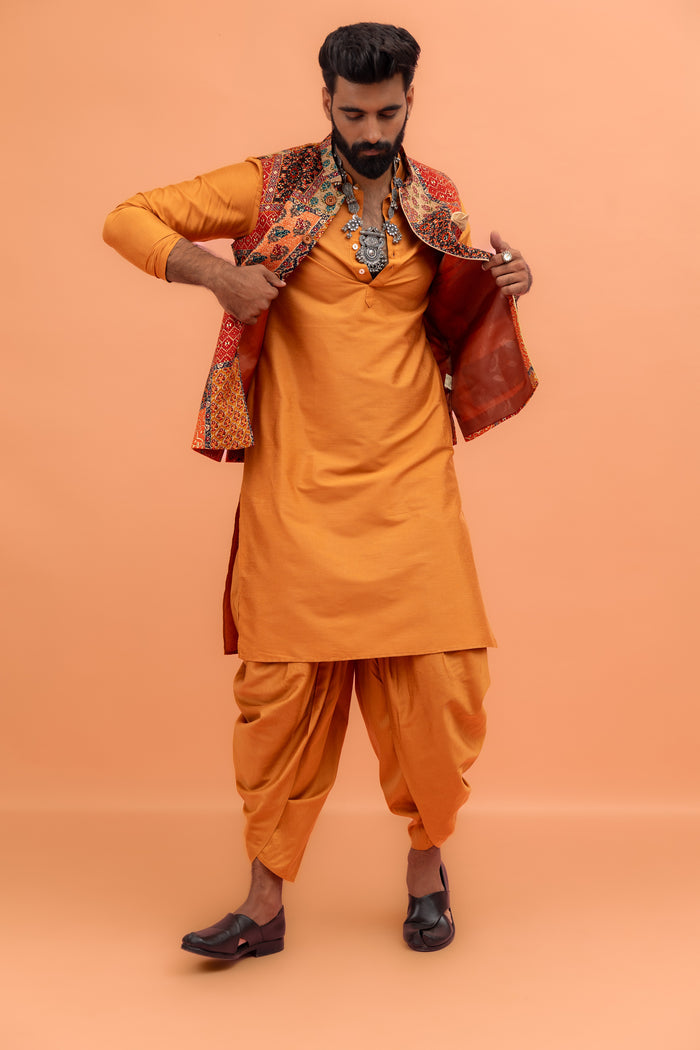 Multicolour Printed Nehru Jacket