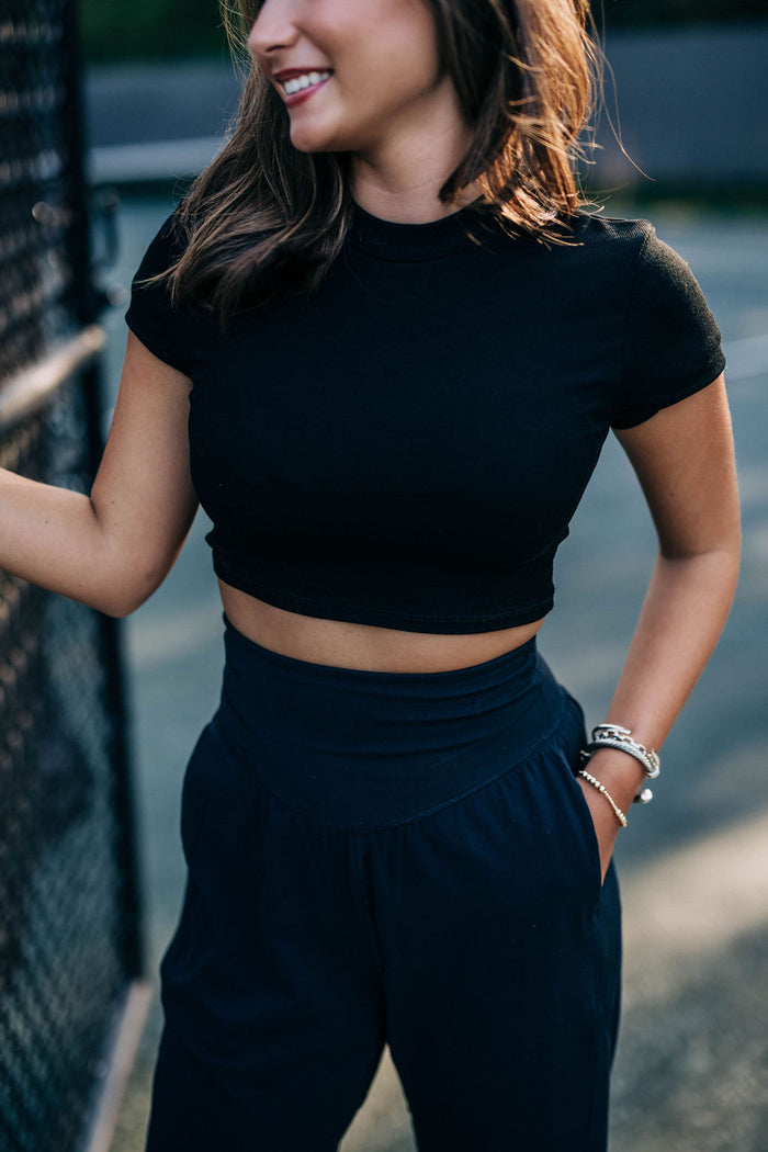 Never Better Joggers - Black FREE PEOPLE