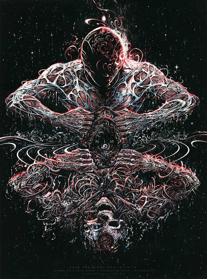 Nine Inch Nails Los Angeles 2018 by Miles Tsang, 18" x 24" Screen Print