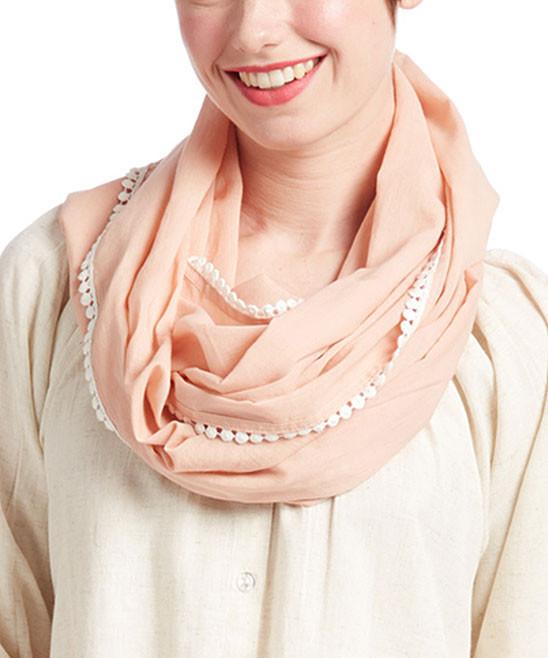 Off-white Dress With Blush Infinity Scarf 2-pc set Shirt-Dress Yo Baby Wholesale