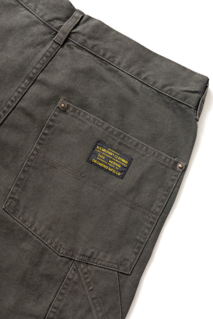 Okonkwo MFG - Aged Canvas Carpenter Shorts - Moss Green