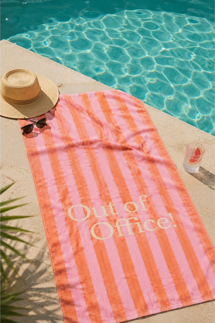 "Out Of Office" Beach Towel