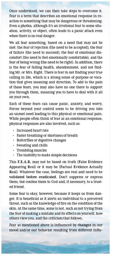 Overcoming Unhealthy Fear