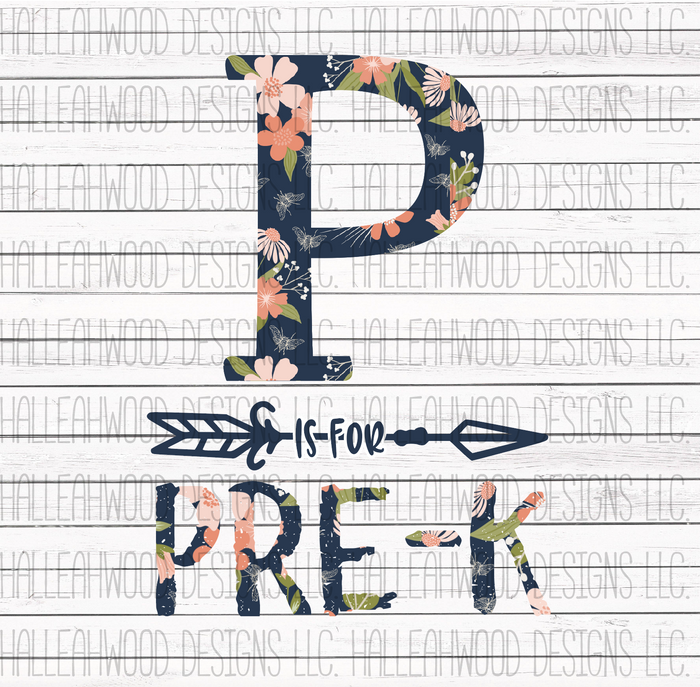 P is for Pre-K Floral