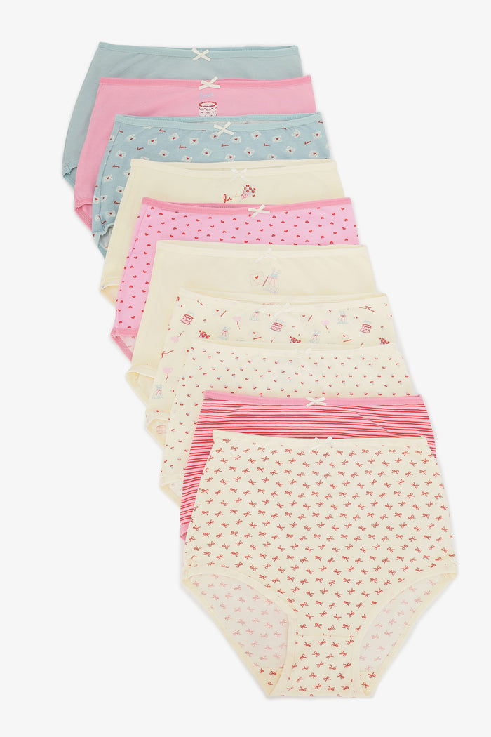 Pack of 10 Colored Full Brief Panties