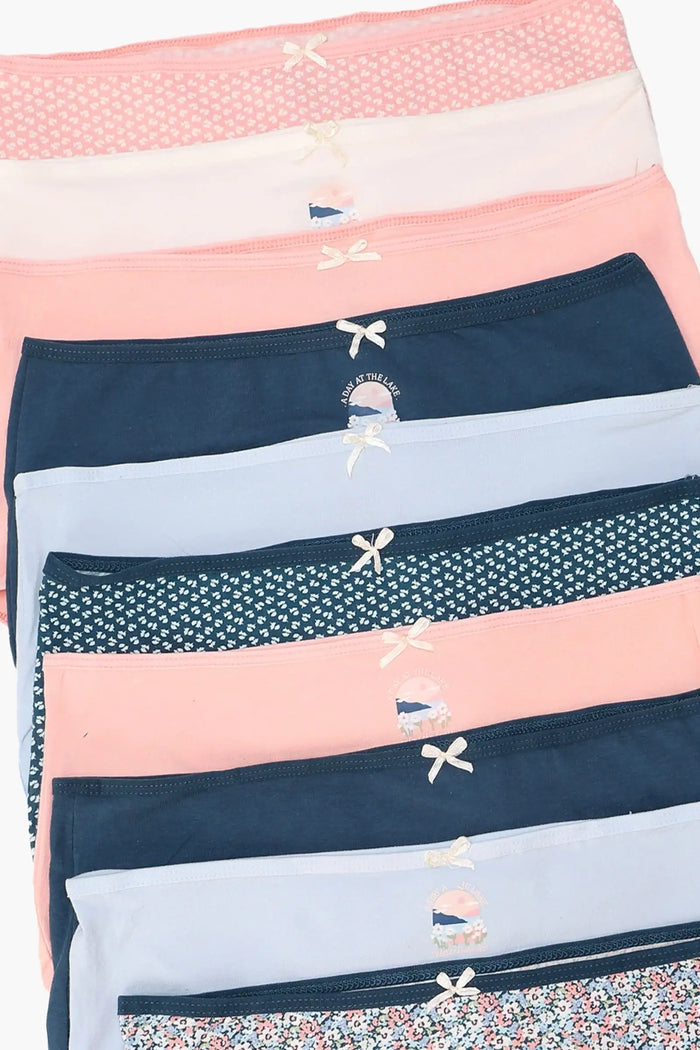 Pack of 10 Colored Full Brief Panties