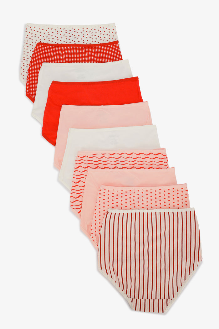 Pack of 10 Colored Full Brief Panties