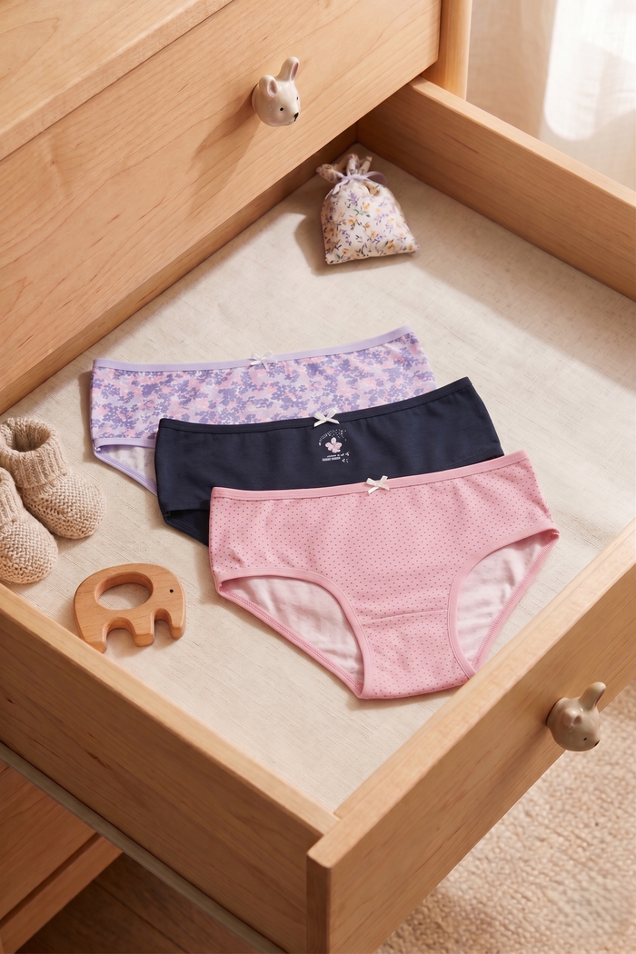 Pack of 3 Colored Brief Panties