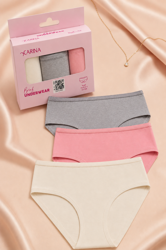 Pack of 3 Colored Brief Panties