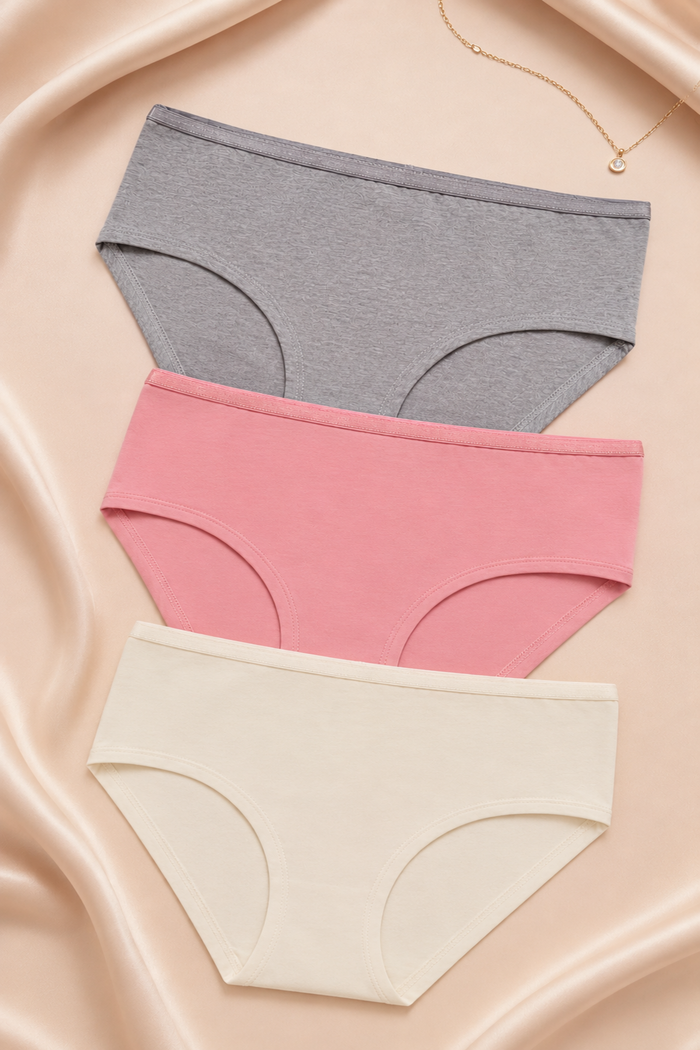 Pack of 3 Colored Brief Panties