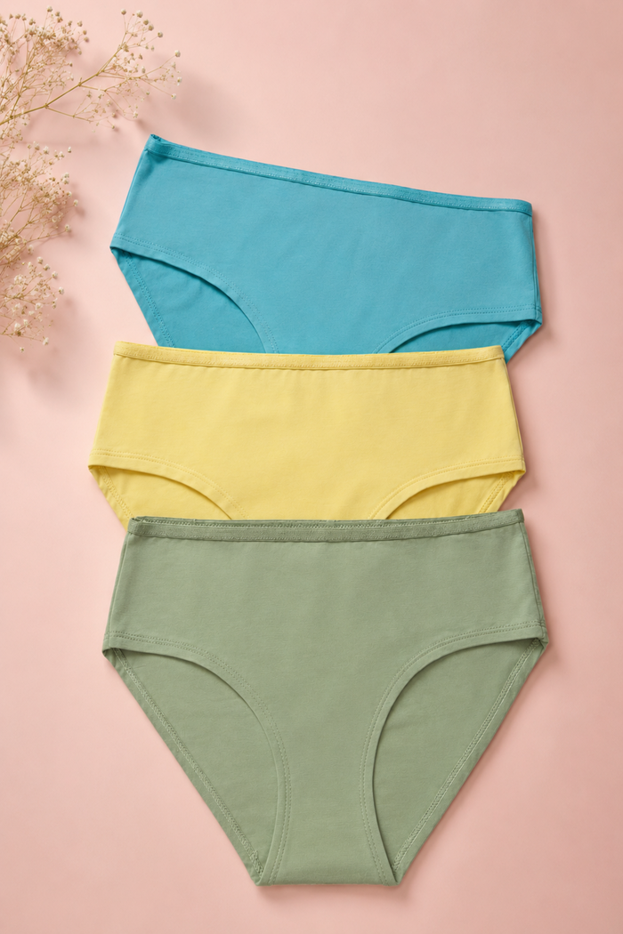 Pack of 3 Colored Brief Panties