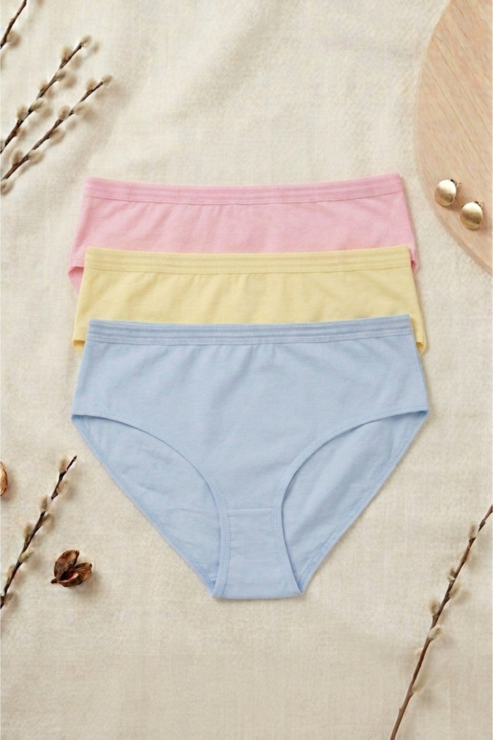 Pack of 3 Colored Full Brief Panties